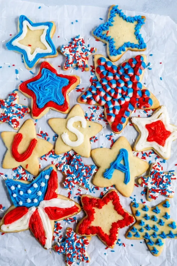 4th of July Cookies (Easy Decorating) Recipe by Crazy for Crust