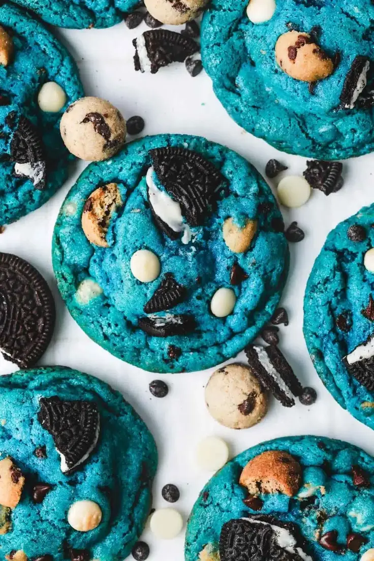 Cookie Monster Cookies Recipe by Sweetly Cakes