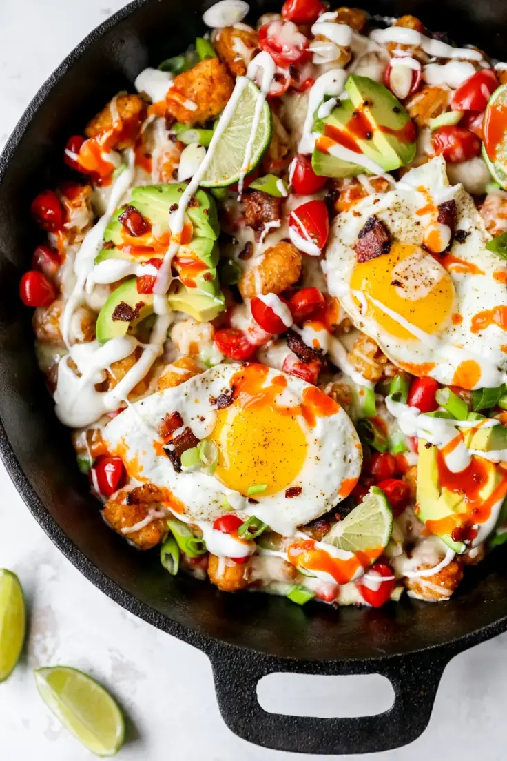 Breakfast Taco Totchos Skillet 