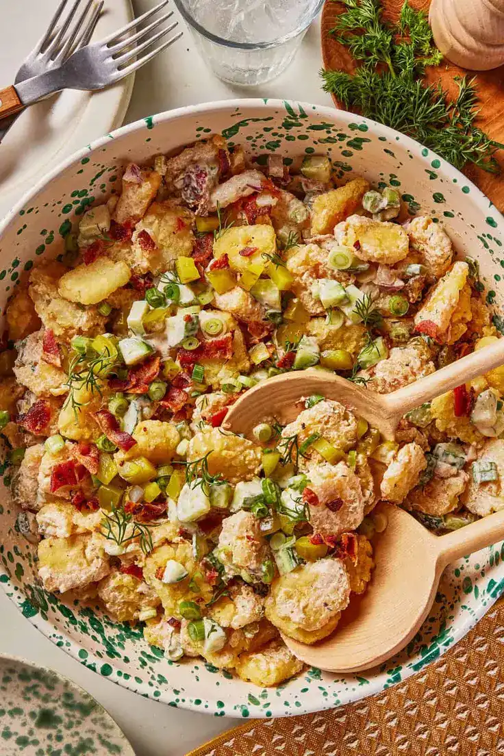 Smashed Tater Tot Salad Recipe by Kale Junkie