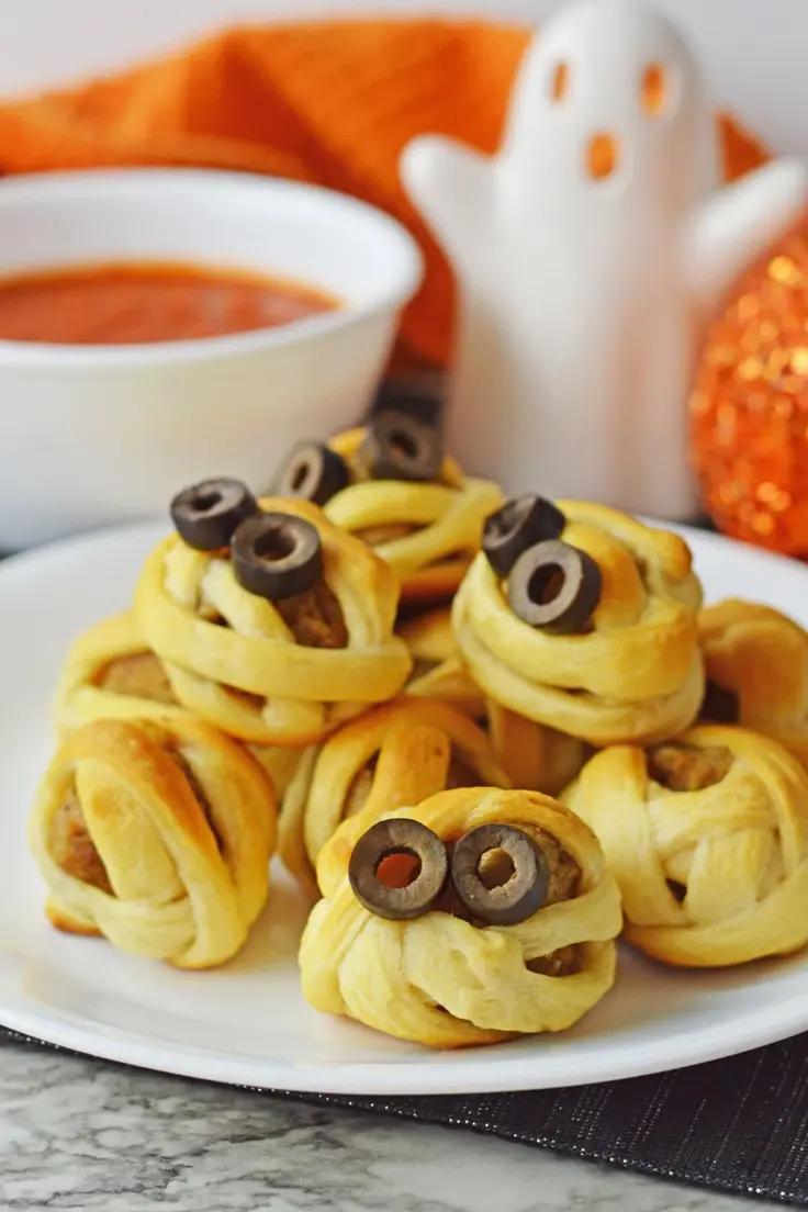 Halloween Mummy Meatballs
