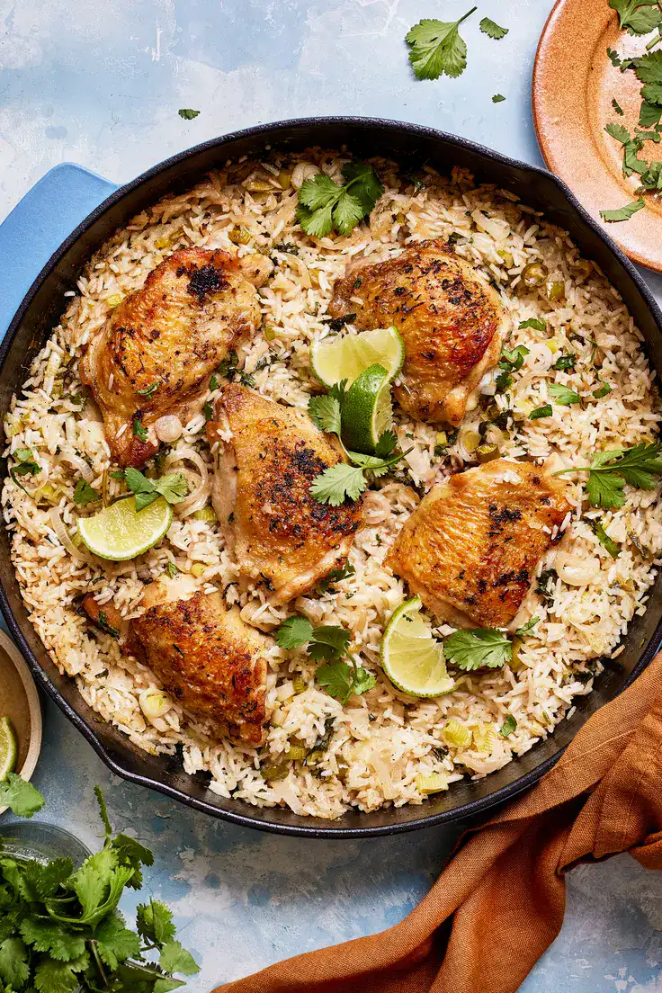 Coconut Lime Chicken and Rice Recipe by Kale Junkie
