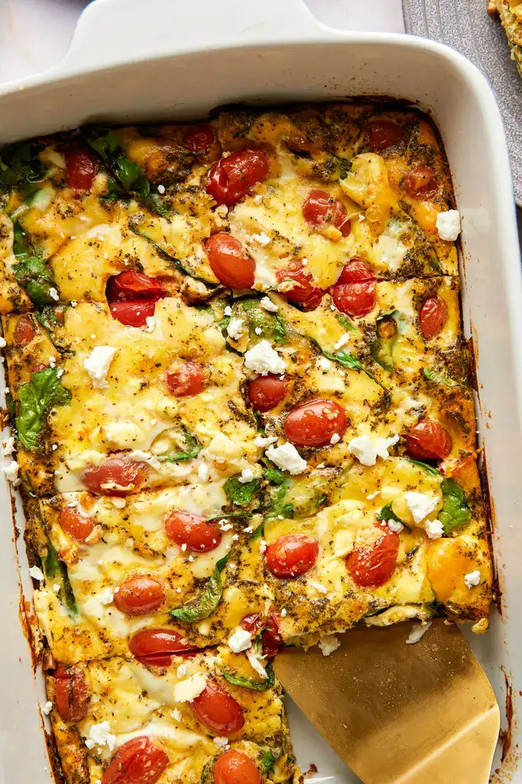 Low Carb Feta Breakfast Casserole Recipe by The Whole Cook