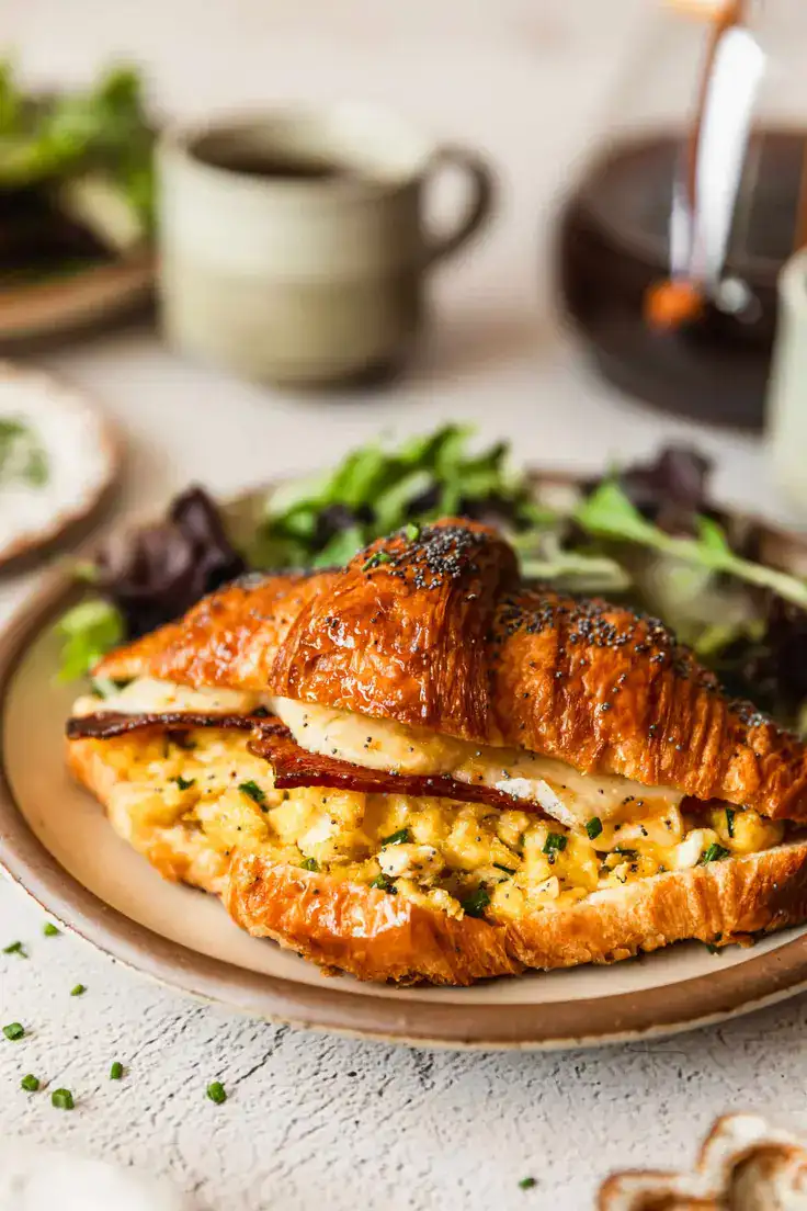 Sheet Pan Bacon, Egg, & Cheese Croissant Sandwiches Recipe by Sunday Table
