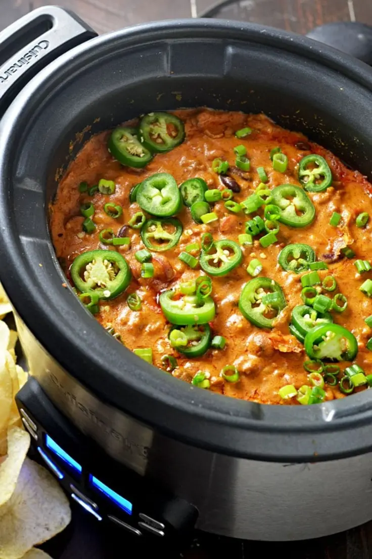 Slow Cooker Chilli Cheese Dog Dip Recipe by Host the Toast
