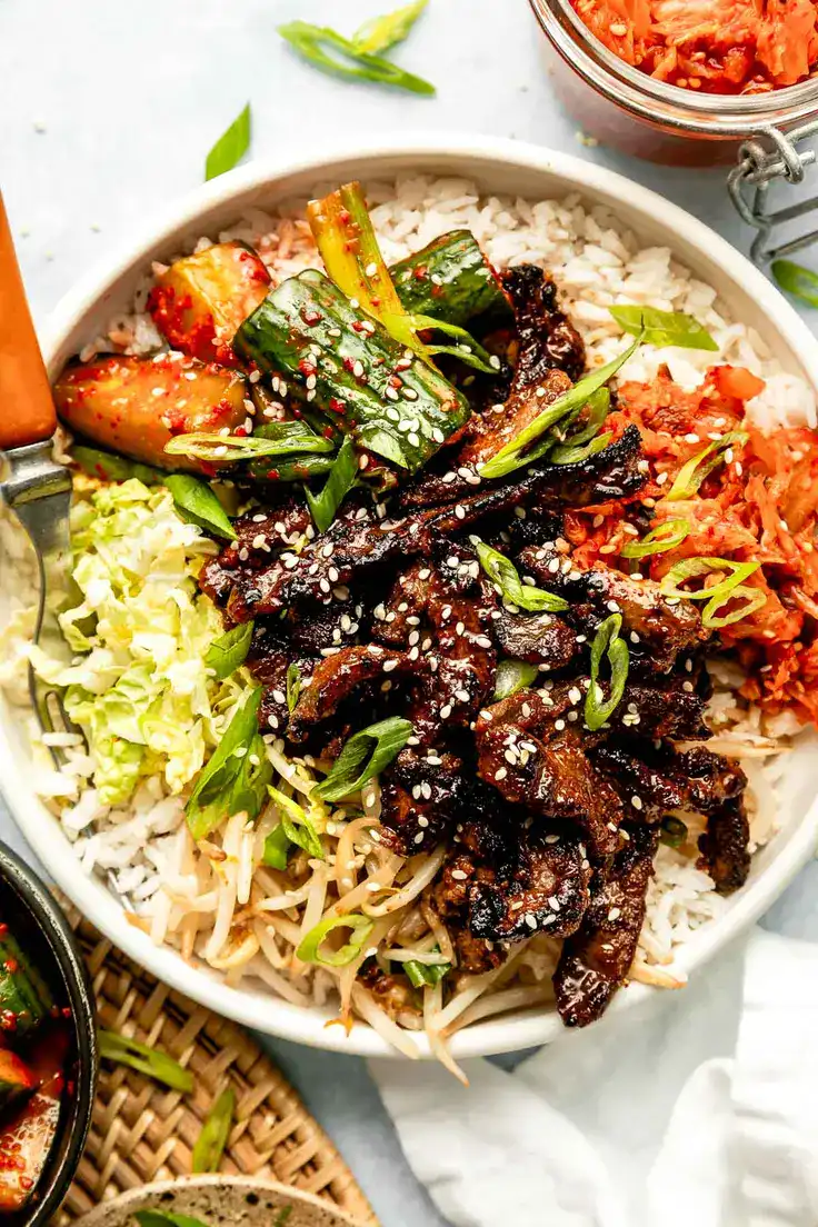 Caramelized Beef Bulgogi Bowl Recipe by Plays Well With Butter

