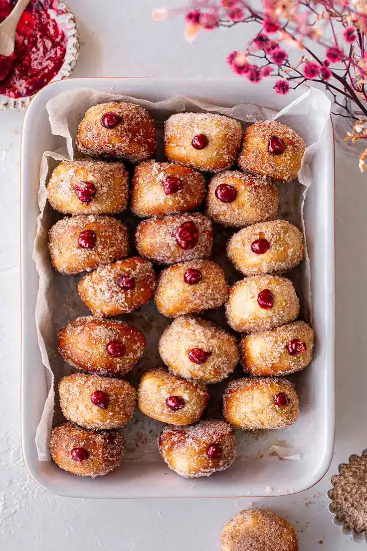 Vegan Air Fryer Donuts with Jam Recipe by Rainbow Nourishments
