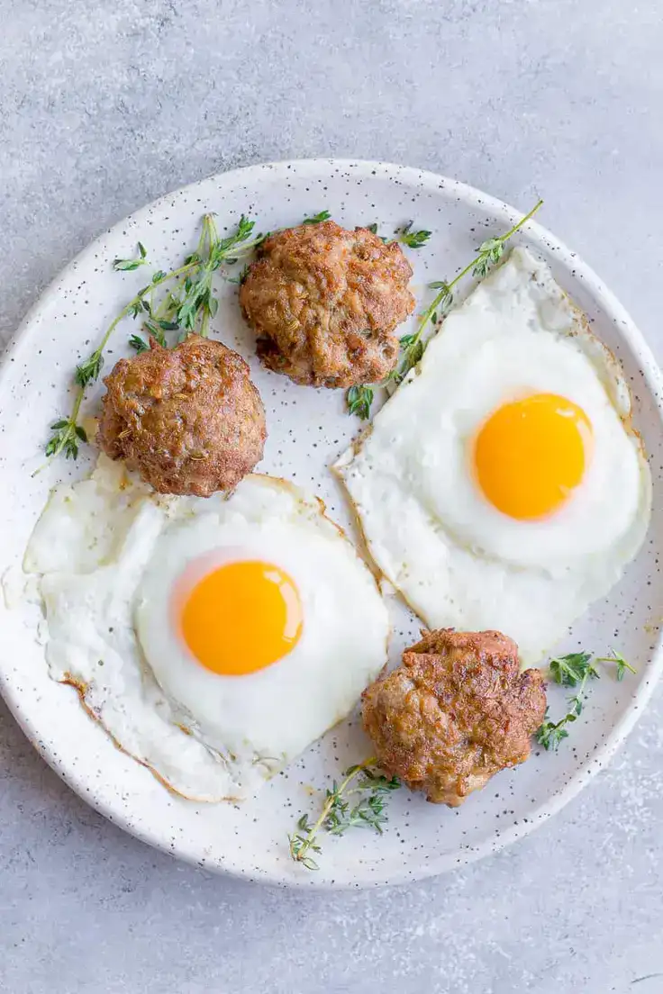 Air Fryer Breakfast Sausage Patties Recipe by Wholesomelicious
