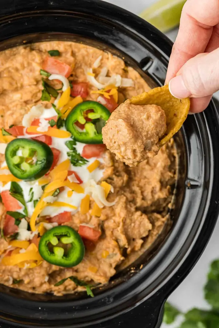 Crock Pot Bean Dip Recipe by Build Your Bite
