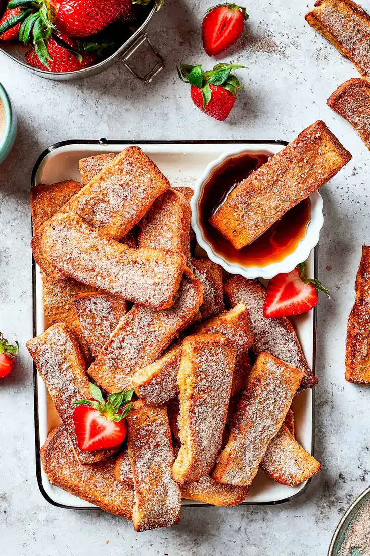 Air Fryer French Toast Sticks Recipe by Easy Weeknight Recipes
