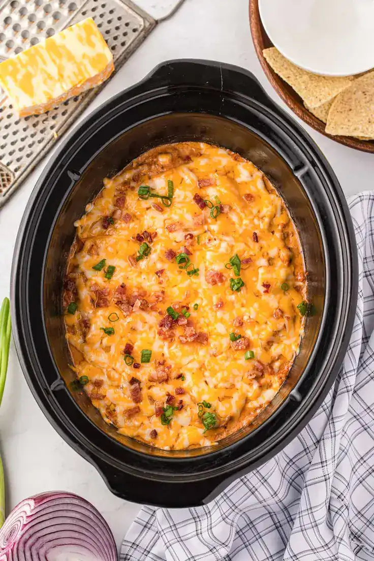 Slow Cooker Cheeseburger Dip Recipe by Crayons and Cravings
