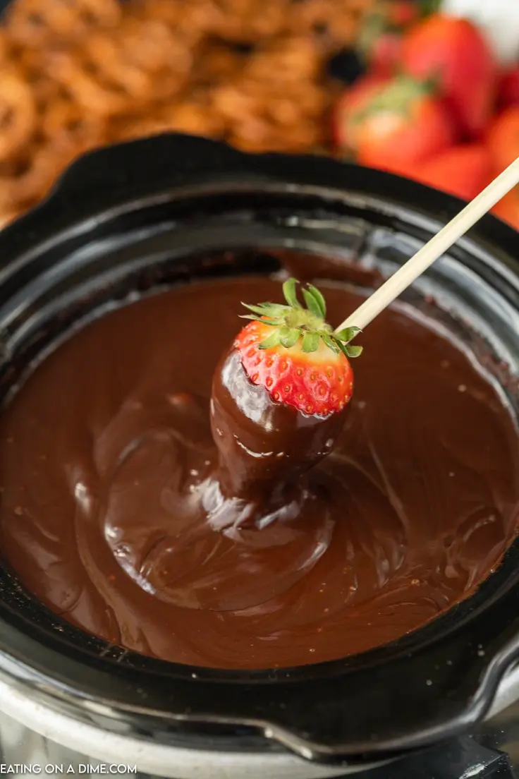 Crock Pot Chocolate Dip Recipe by Eating On A Dime
