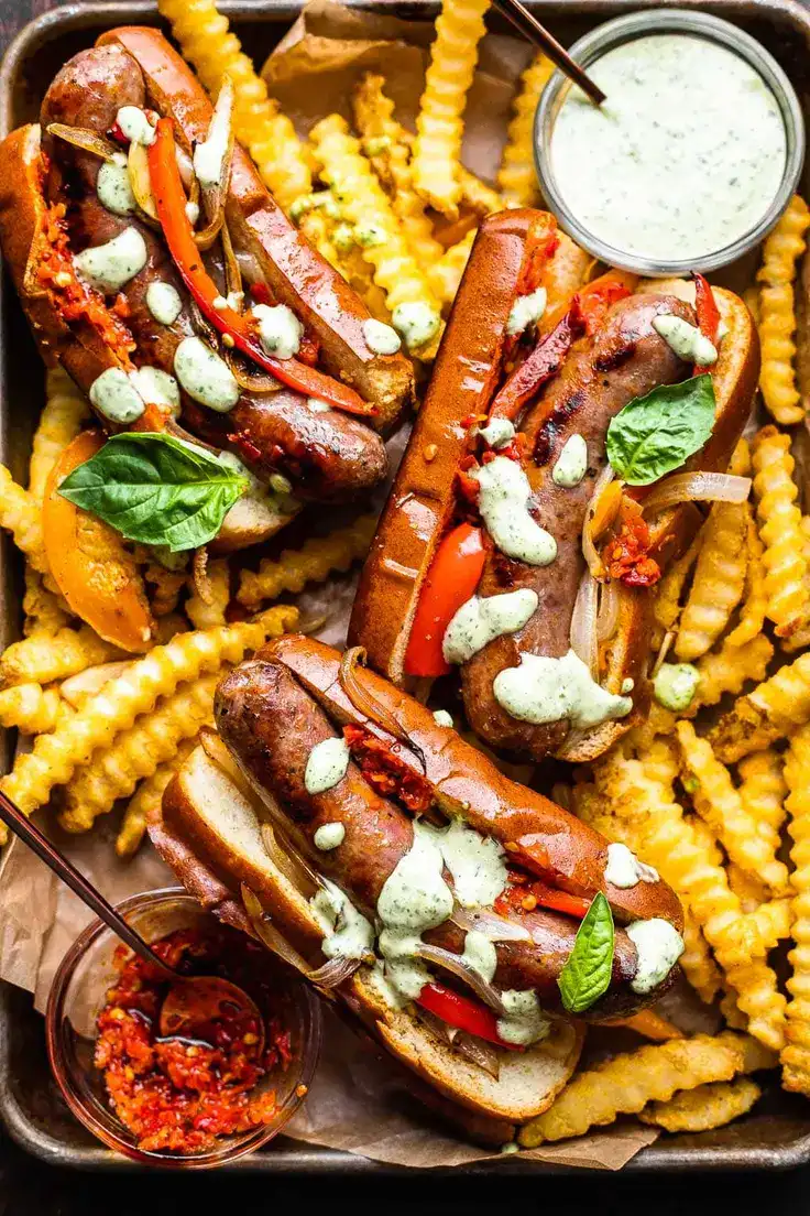 Sheet Pan Italian Sausage Sandwich Recipe by So Much Food Blog
