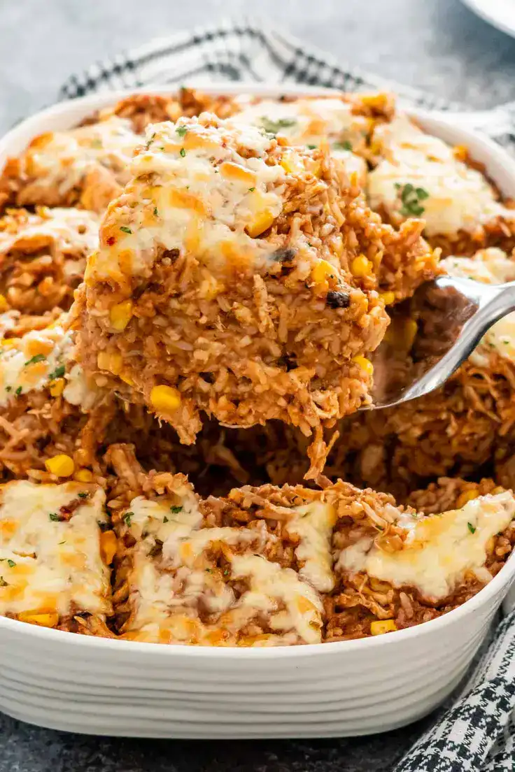 Chicken Enchilada Rice Casserole Recipe by Jo Cooks
