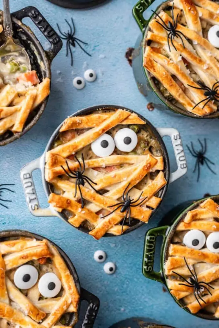 Mummy Chicken Pot Pies Recipe by House of Nash Eats
