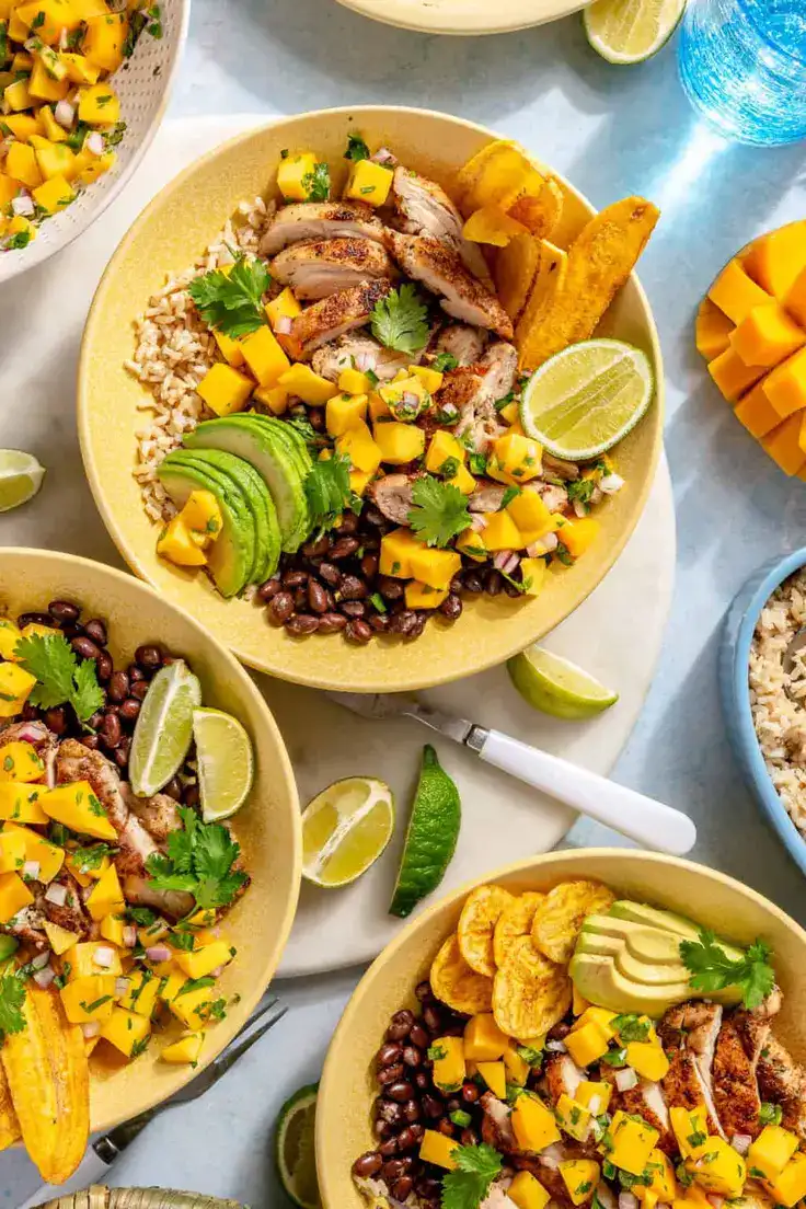 Caribbean-Inspired Chicken Bowls Recipe by The Defined Dish
