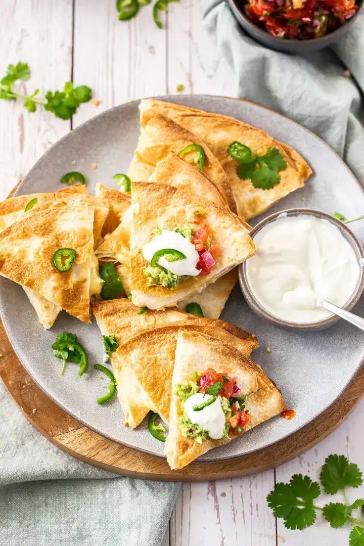 Air Fryer Chicken Quesadillas Recipe by Sustainable Cooks
