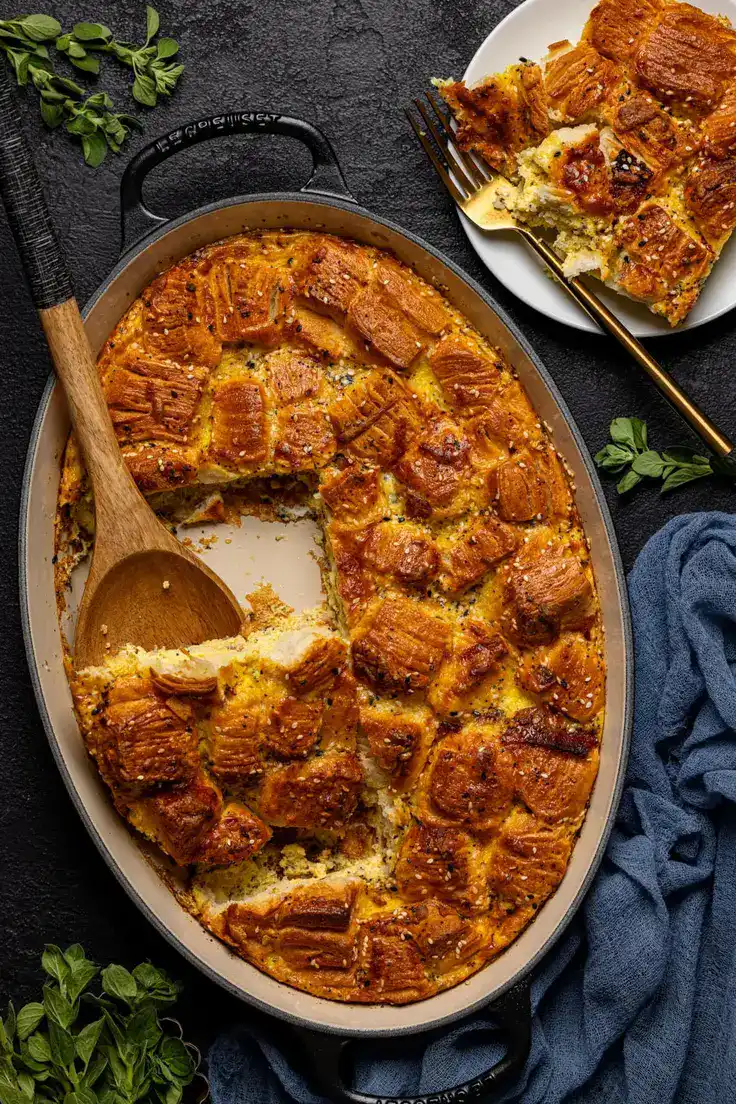 Bacon, Egg + Cheese Everything Breakfast Casserole Recipe by Orchids & Sweet Tea