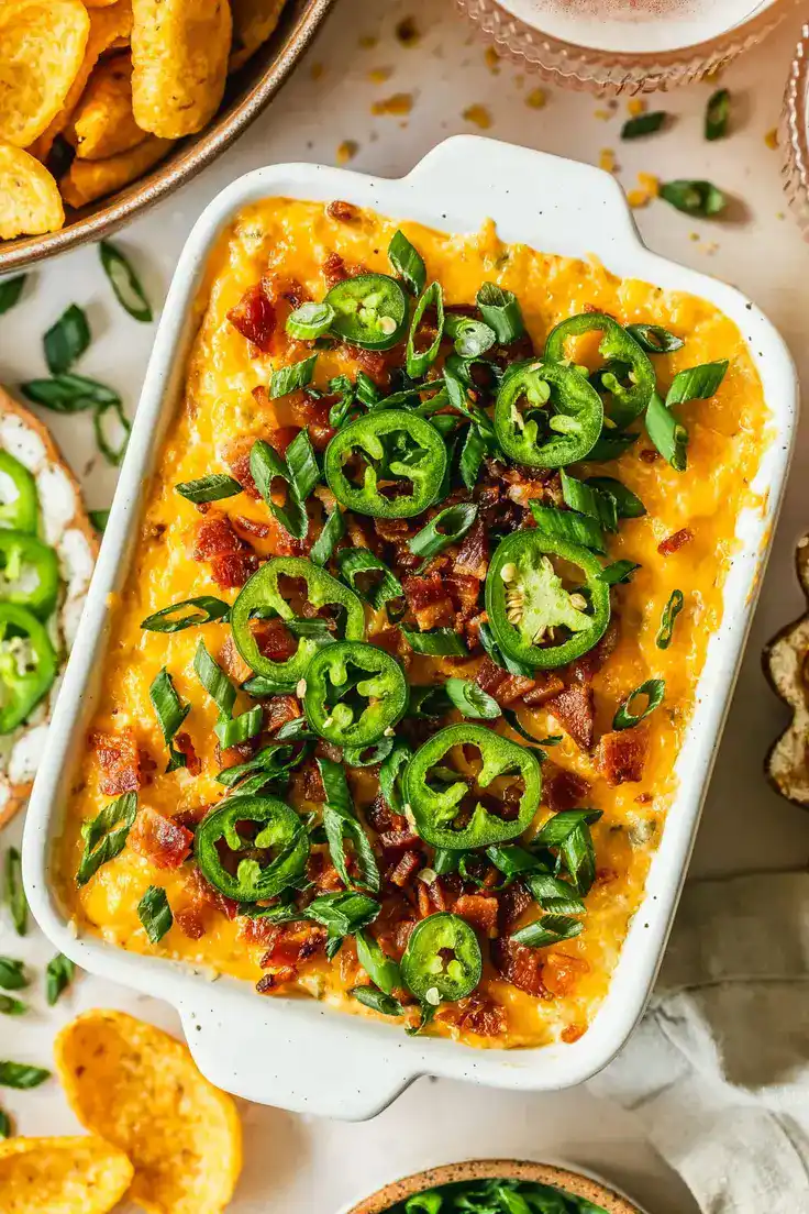 Slow Cooker Jalapeño Popper Dip with Bacon Recipe by Sunday Table
