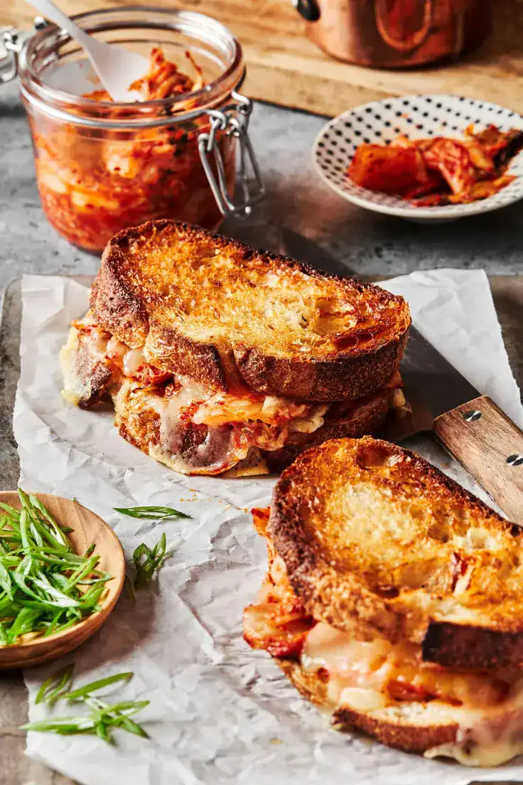 Kimchi Grilled Cheese Recipe by Kale Junkie
