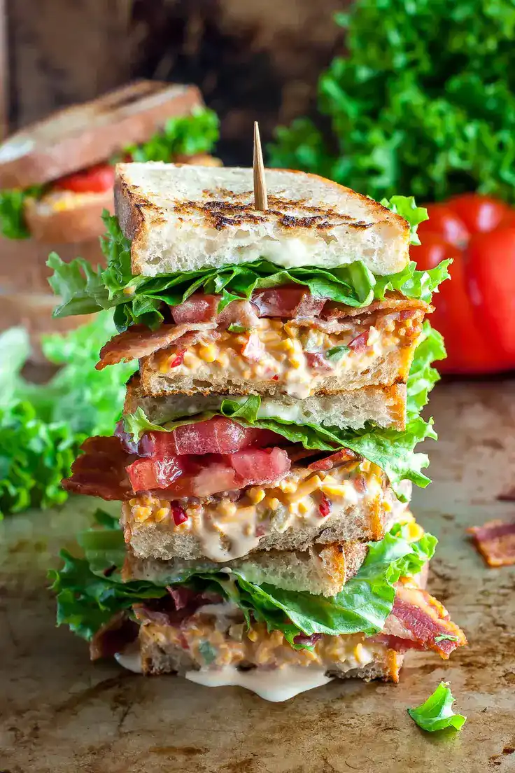 BLT Pimento Cheese Sandwich Recipe by Peas and Crayons

