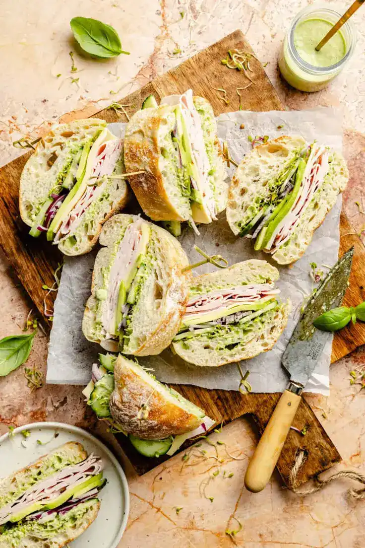 Green Goddess Party Sandwiches Recipe by The Defined Dish
