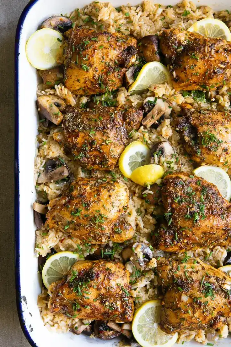 Cajun Chicken and Rice Bake Recipe by The Forked Spoon
