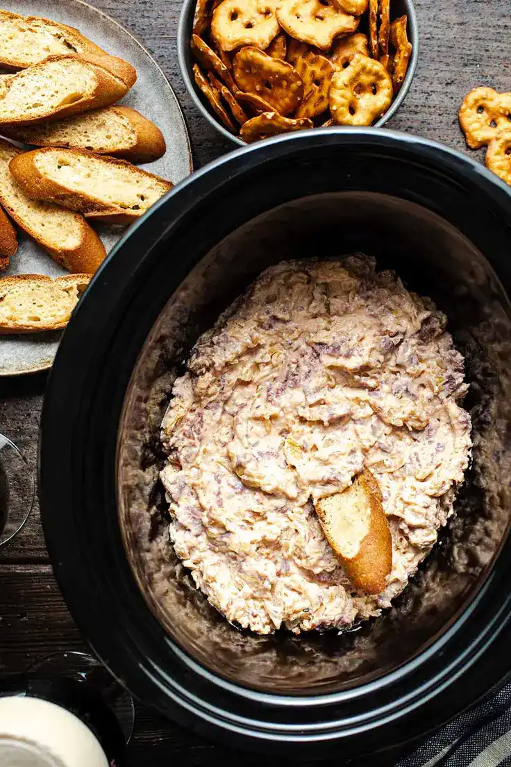 Crock Pot Reuben Dip Recipe by Iowa Girl Eats
