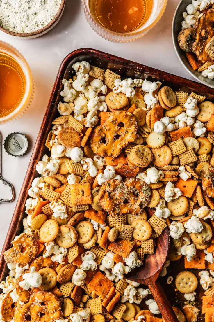 Spicy Ranch Snack Mix Recipe by Sunday Table
