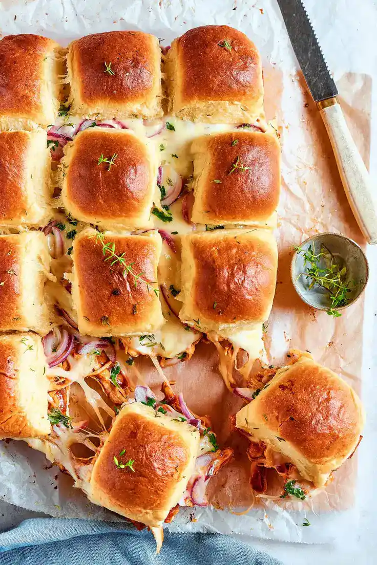 BBQ Chicken Sliders Recipe by A Farmgirl’s Dabbles
