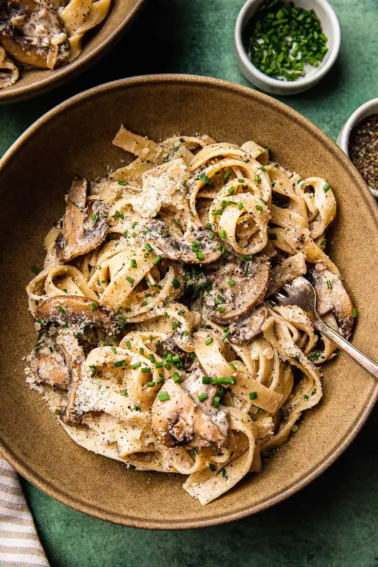 Truffle Mushroom Pasta Recipe by So Much Food Blog
