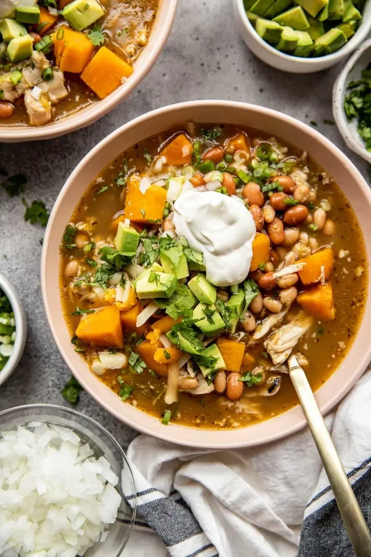Slow Cooker Green Chicken Chili Soup Recipe by Kroll’s Korner