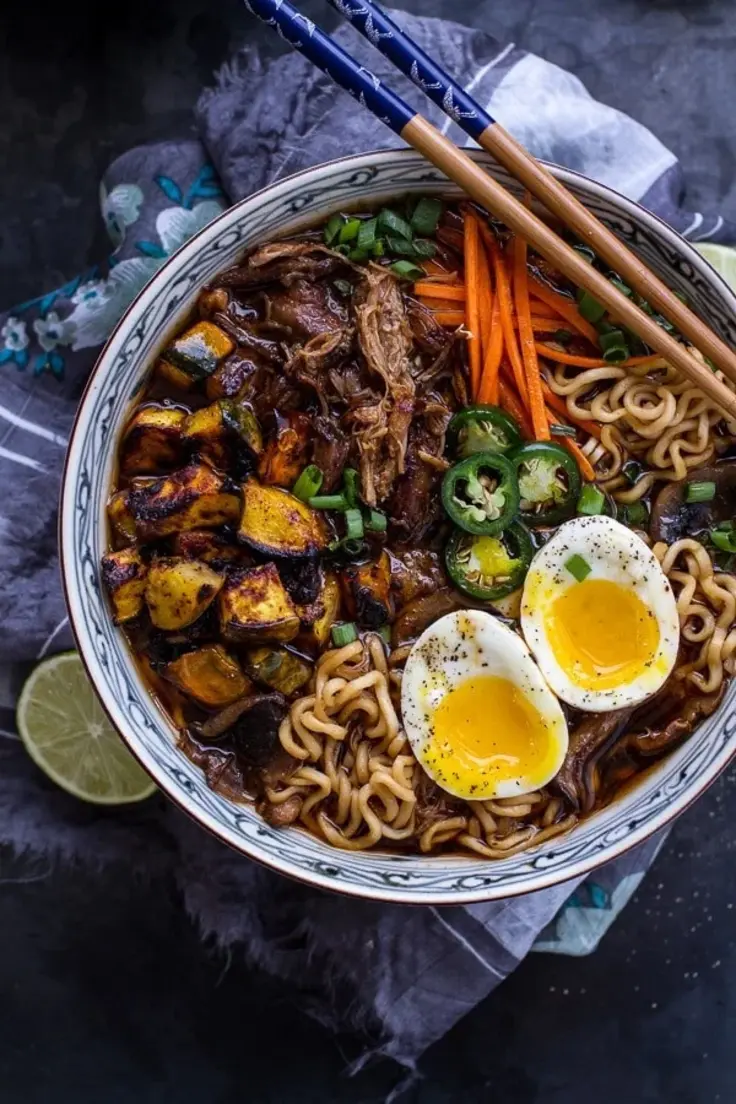 Crockpot Caramelized Pork Ramen Noodle Soup Recipe by Half Baked Harvest