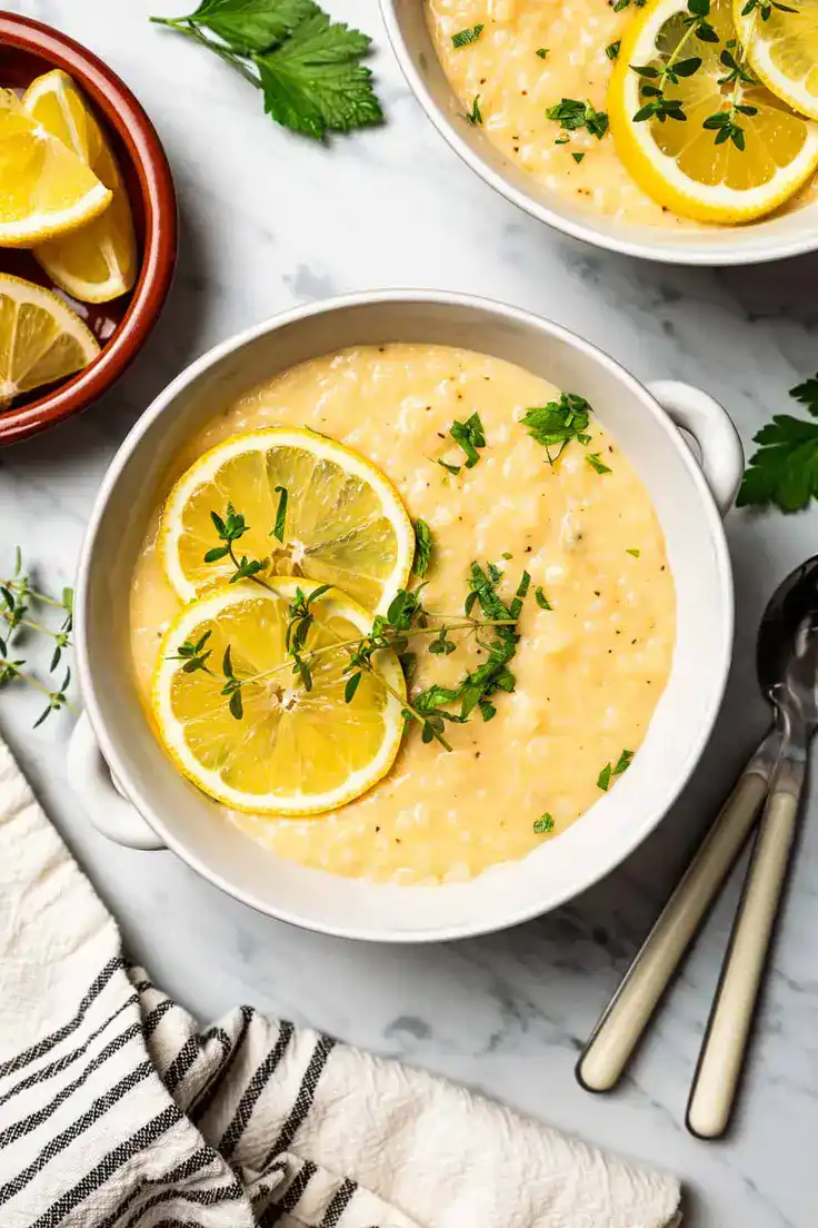 Crockpot Lemon Rice Soup Recipe by Diethood