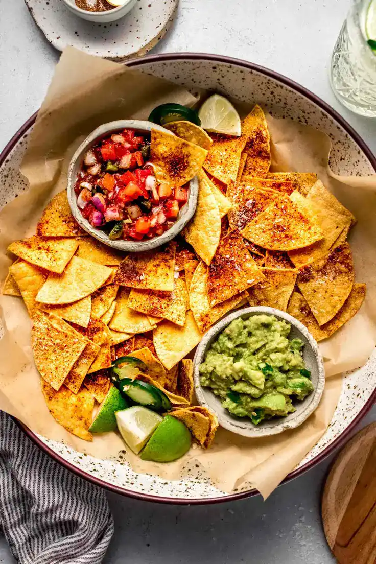 Homemade Baked Tortilla Chips Recipe by Platings & Pairings
