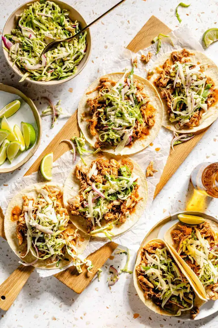 Slow Cooker BBQ Chicken Tacos Recipe by The Defined Dish