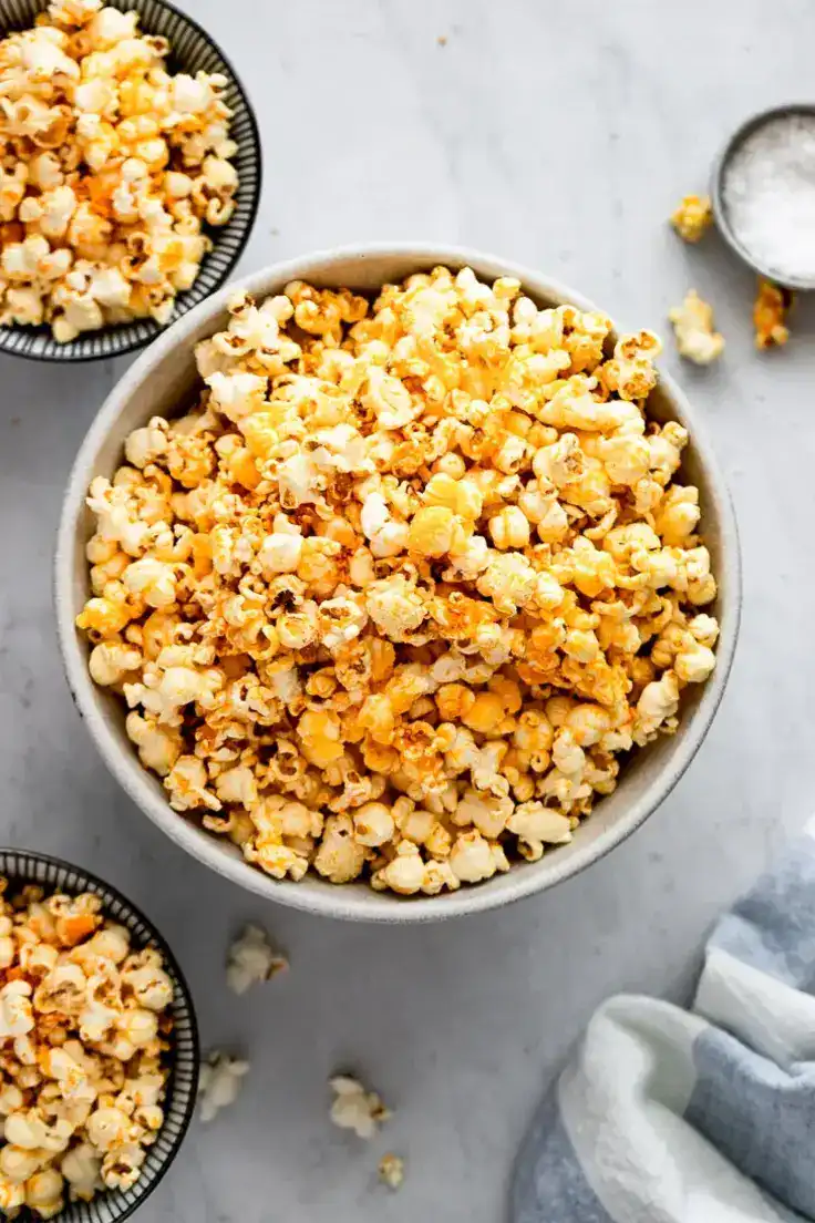 Homemade Cheddar Cheese Popcorn Recipe by Fork in the Kitchen
