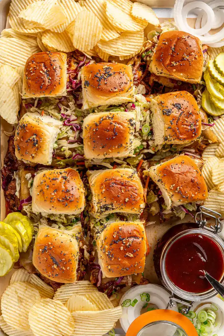 Pulled Pork Sliders Recipe by All the Healthy Things
