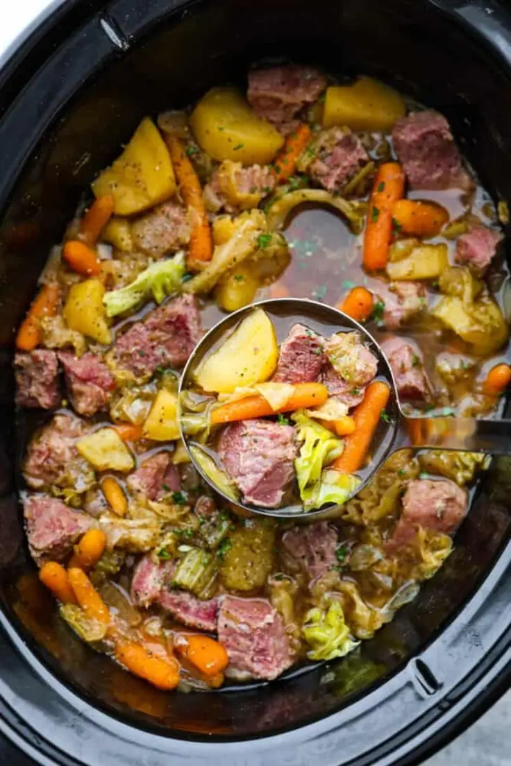Slow Cooker Corned Beef and Cabbage Stew Recipe by The Recipe Critic