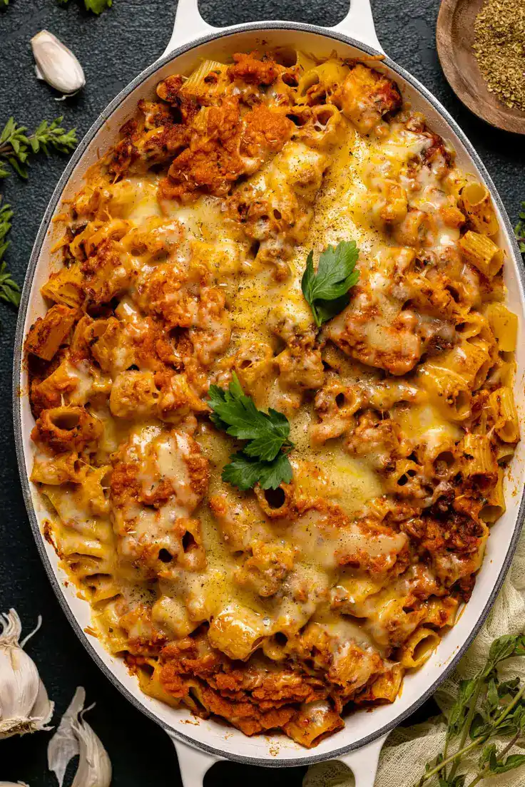 Spicy Pumpkin Pasta Bake Recipe by Orchids and Sweet Tea
