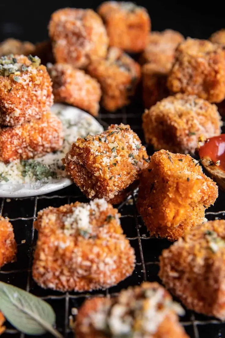 Crispy Cheesy Sweet Potato Bites Recipe by Half Baked Harvest