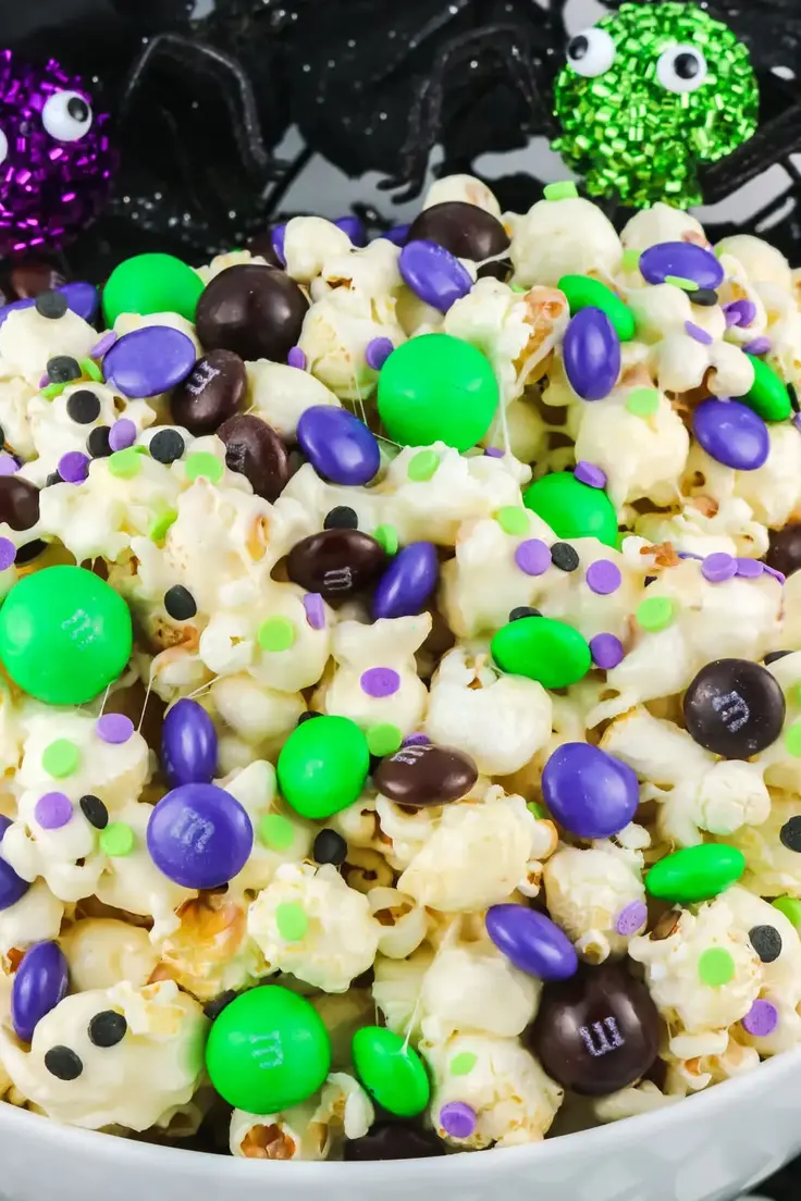 Bewitched Halloween Popcorn Recipe by Two Sisters Crafting