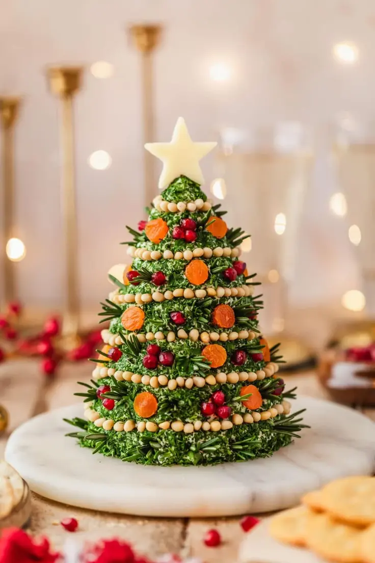 Christmas Tree Cheese Ball Recipe by Sunday Table