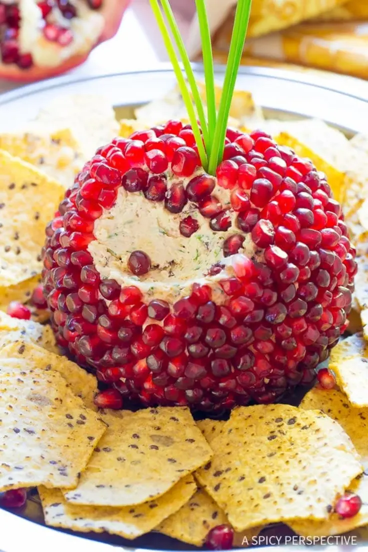 Pomegranate Cheese Ball Recipe by A Spicy Perspective