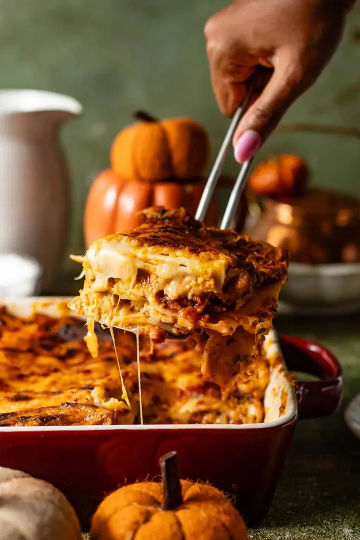 Pumpkin Lasagna with Italian Sausage Recipe by Britney Breaks Bread
