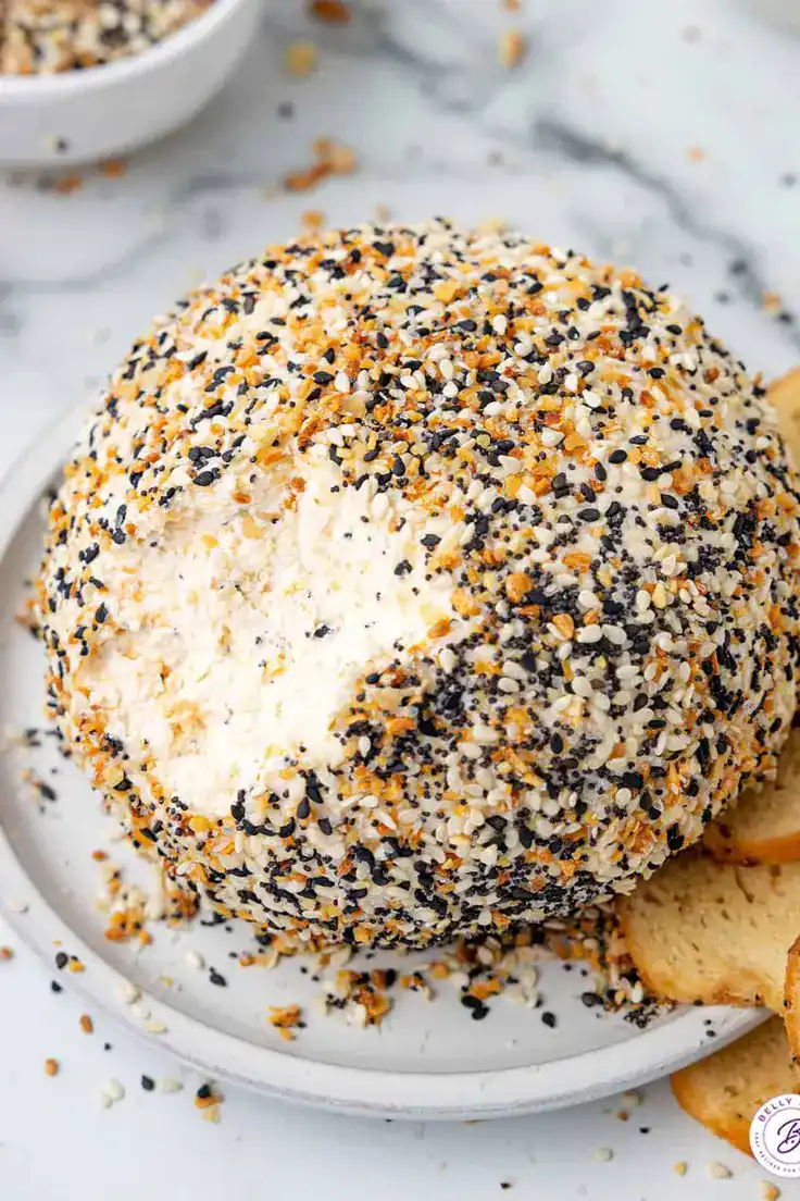 Everything Bagel Cheese Ball Recipe by Belly Full