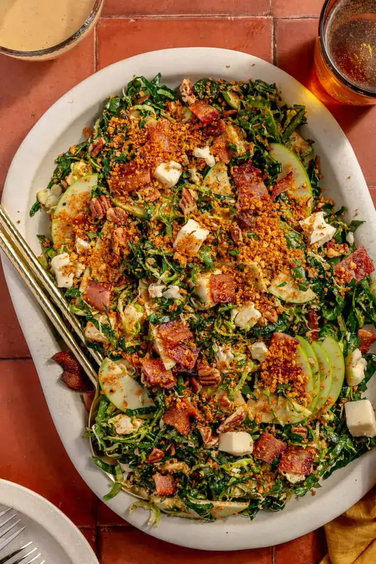 Bacon Brussels Crunch Salad Recipe by The Defined Dish
