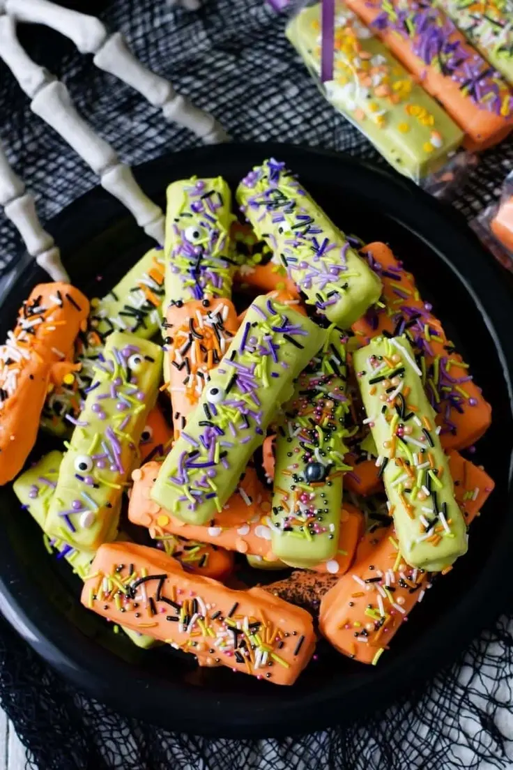 Easy No-Bake Halloween Wafer Cookies Recipe by Flour On My Face