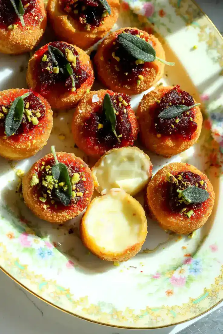 Crispy Fried Brie Bites with Cranberry Chipotle Sauce Recipe by Food My Muse