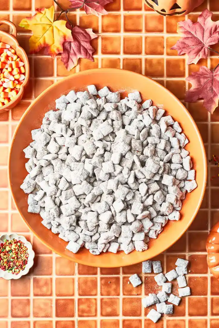 Pumpkin Spice Puppy Chow Recipe by Simply Whisked
